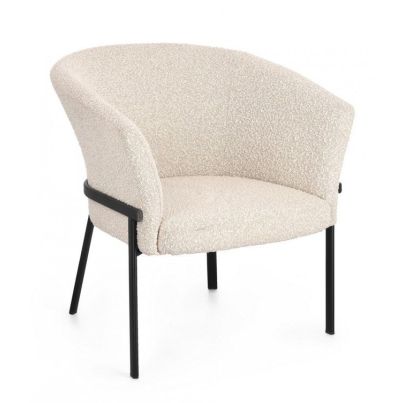 Chair with armrests Puka, Ivory