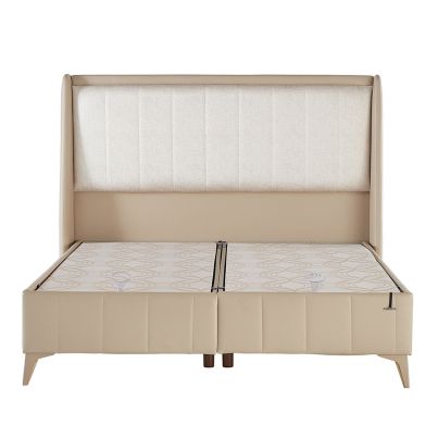 Bed base 160x200cm BELLA 167x202x40cm light brown