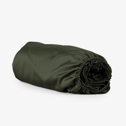 Чаршаф с ластик DILIOS, 100% Памучен сатен, 180/200/25, хънтър