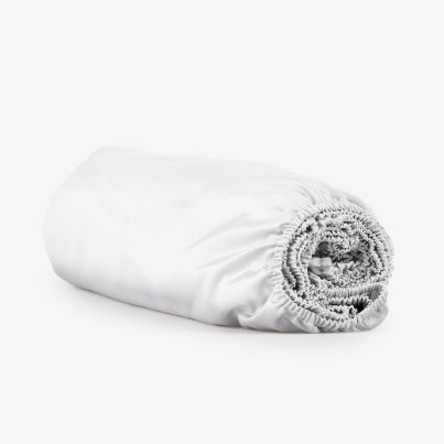 Чаршаф с ластик DILIOS, 100% Памучен сатен, 180/200/25, бяло