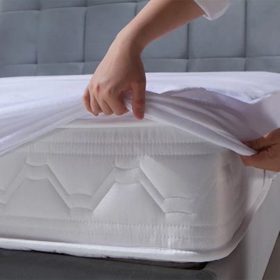 Waterproof mattress protector SLEEPLINE 90x190cm white