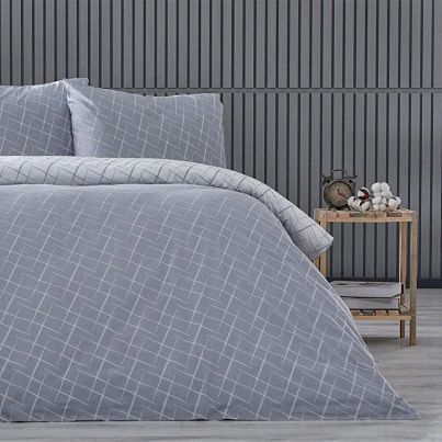 DOQU HOME ЕД.СПАЛЕН К-Т EASY COT GLIMMER 3Ч. СИВ