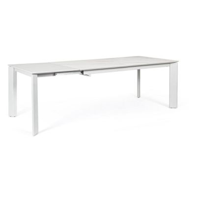 Extendable table BRIVA 160-220x90x76cm white/grey