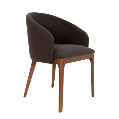Chair NOBLE dark brown/AQUA 350