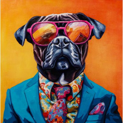 Acrylic painting Mr. Dog 100x100cm