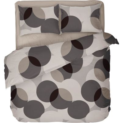 Двоен комплект спално бельо DILIOS Мик Мак, 4 части, кафяв