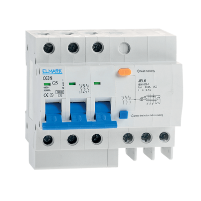 Combined residual current device JEL6 C25 3P 25A/300mA