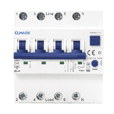 ЕЛЕКТРОННА КОМБ. ДТЗ RCBO JEL4A 6KA 4P 6A/30MA