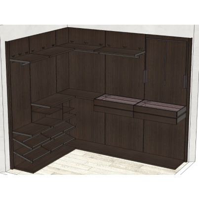 Модулен гардероб тип „walk-in“ – ъглов SL4262