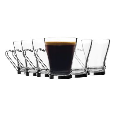 Cappuccino cups OSLO 235ml 6pcs. clear