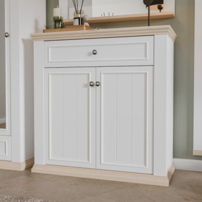 Shoe cabinet THIRTEEN, 98.9/101.3 cm, White