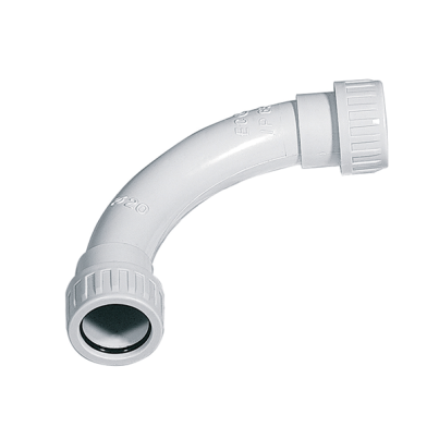 PVC bend 90 EC D16 IP65 Technopolymer Gray RAL7035 PVC bend 90ﾰ