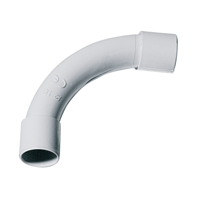 PVC bend long 90 EC D16 IP40 Technopolymer Gray RAL7035 PVC bend 90ﾰ