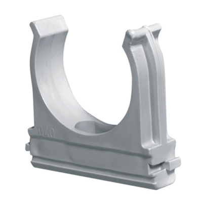 PVC conduit clips EC D20 X 100 Halogen free technopolymer Gray RAL7035 Halogen free conduit clips