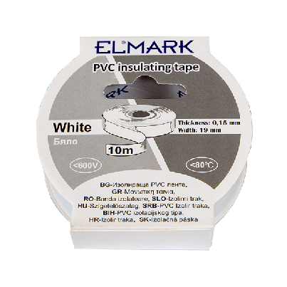 Insulating tape 10Mx19mm white