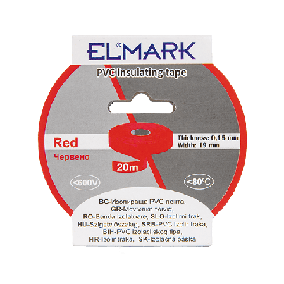 Insulating tape 20Mx19mm Red