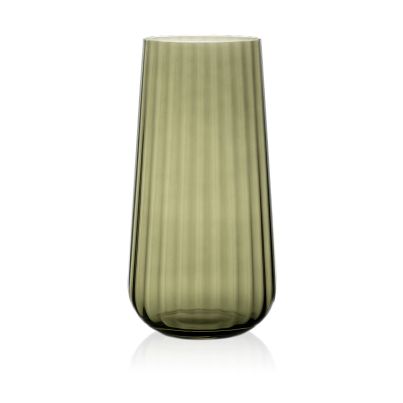 RONA Ваза от оптично стъкло Fade emerald h 25см