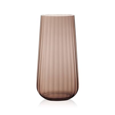 RONA Ваза от оптично стъкло Fade amber h 25см