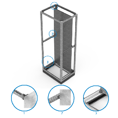 MPR- КОМПЛЕКТ ЗА РЕЛСОВ МОНТАЖ С ДЪЛБОЧИНА 60CM