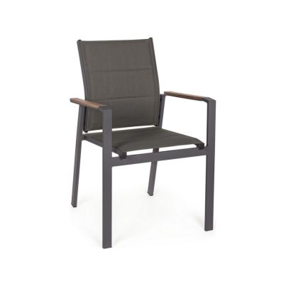 Градински стол с подлакътници KUBIK 56,5x62x88 cm. антрацит