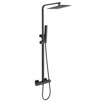 Thermostatic shower set BLAKE 6222B, Adjustable, Мatte Black