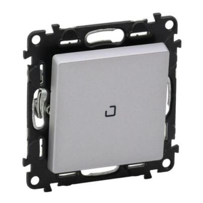 LEGRAND VALENA LIFE ONE BUTTON ONE WAY SWITCH WITH LIGHT ALUMINIUM