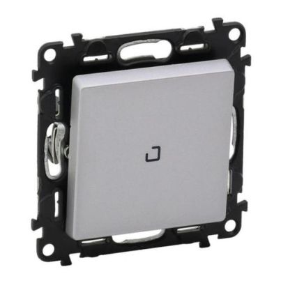 LEGRAND VALENA LIFE ONE BUTTON TWO WAY SWITCH WITH LIGHT ALUMINIUM