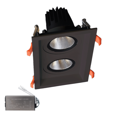 ДВОЙНА ПОДВИЖНА LED ЛУНА 2X15W 230V 4000K ЧЕРНА+AB