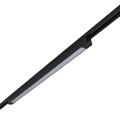 TRACK LIGHT FGLN 2-LINES 60W 120° 3000K BLACK