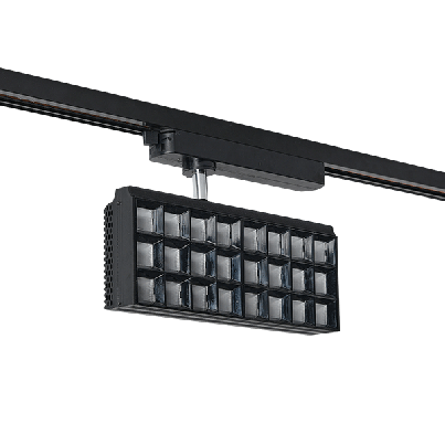 TRACK LIGHT PFLD 2-LINES 60W 30° 3000K BLACK