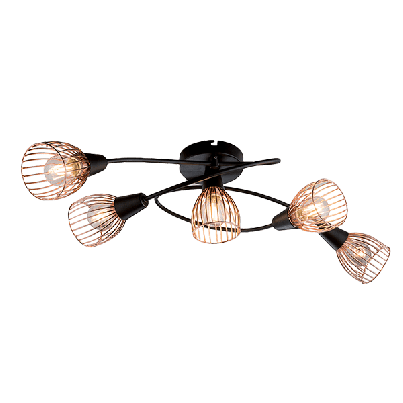 AMBIX SPOT 5XE14 BLACK/COPPER