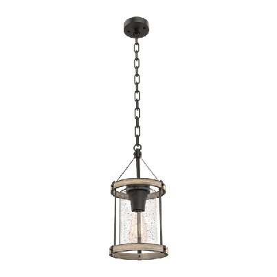 ELIA PENDANT 1XE27 BLACK MATT/WHITE