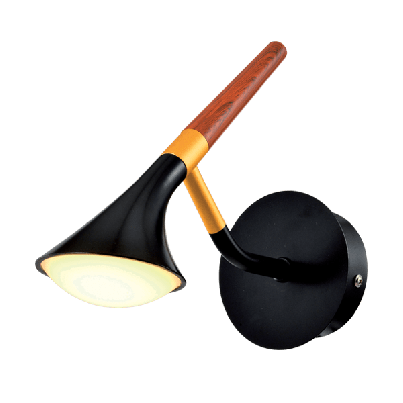 DUNCAN LED АПЛИК 5W 3000K ЧЕРЕН МАТ/ДЪРВО