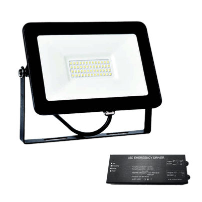 VEGA slim SMD 30W LED floodlight 5500K+ emergency kit