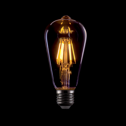 DIMM.LED VINTAGE ST64 8W E27 2800-3200K SM. GLASS
