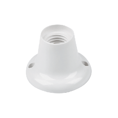 Lampholder straight wall mounting E27 white