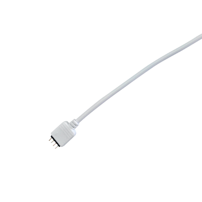 ACC20 4PIN КОНЕКТОР ЗА RGB ЛЕНТА С БЯЛ КАБЕЛ 200MM