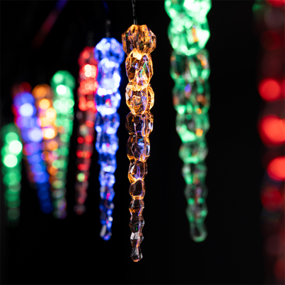 LED Icicle Light RGB IP44 2xAA 30mm/10pcs
