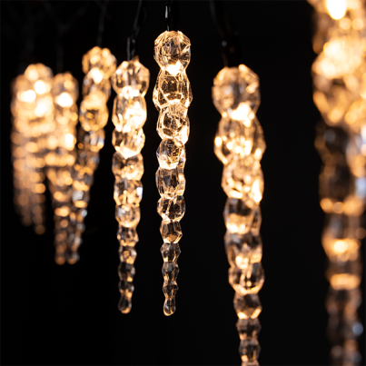 LED Icicle Light 3000K IP44 2xAA 30mm/10pcs