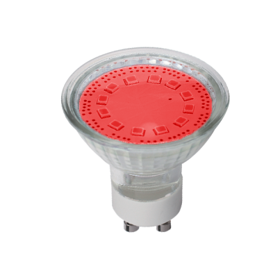 LED ЛАМПА SMD2835 3W GU10 230V 3000K ЧЕРВЕНА