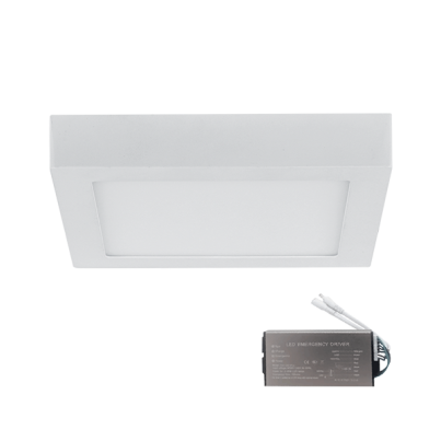 LED ПАНЕЛ КВАДРАТ ОТКРИТ МОНТАЖ 18W 2700K+ АВ