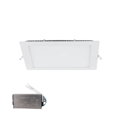 STELLAR LED panel square recessed mount 24W 2700K+ emergency kit