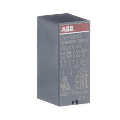 Щепселно реле ABB CR-P024AC2, 16A/24VAC, 2NO