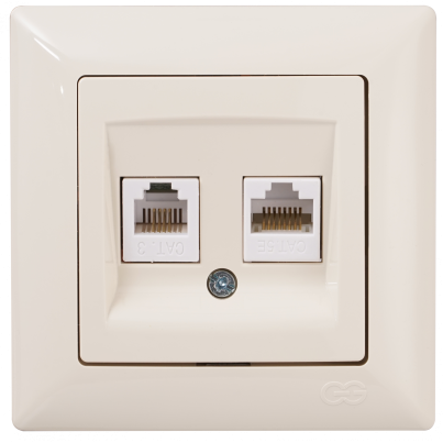 VISAGE КОНТАКТ RJ45+RJ11 КРЕМ