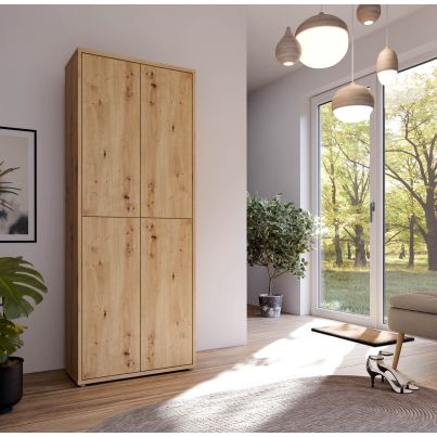 Shoe wardrobe FIVETEEN, 74.5/191.9 cm, Artisan oak