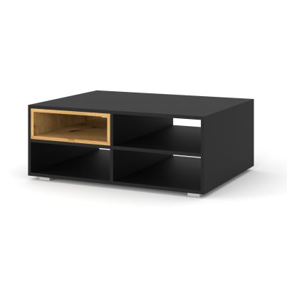 ANETTE M Coffee Table 94x70 cm, oak / black