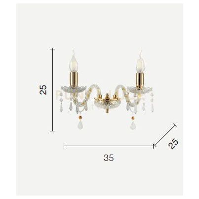 DALLAS/2 Wall Lamp 2XE14 Chrome