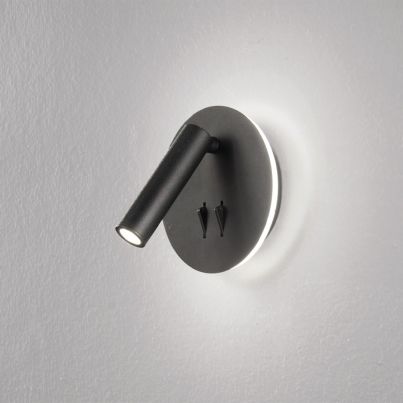 SELLA LED Wall Lamp 6+3W 3000К D130mm Black