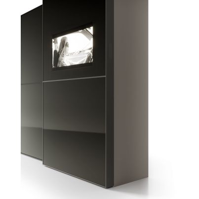 Modular wardrobe with sliding doors and built-in TV SL4263 - Sample