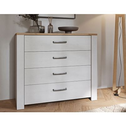 Скрин FOUR 100 см, дъб ривиера/светла иглослистна дървесина